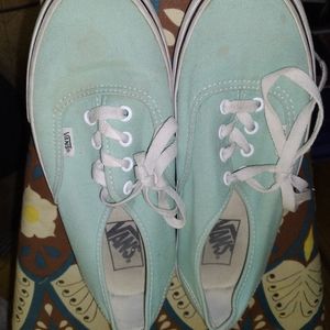Vans size 5.5 men or 7 women seafoam green